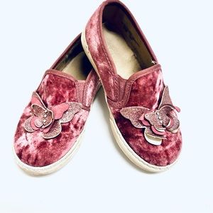 Children’s Place Crushed Velvet Butterfly Shoes